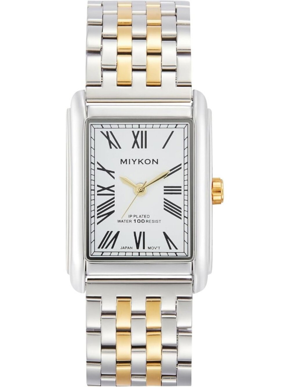 Vintage Men's Tank Dress Watch, Stainless Steel Bracelet, Water Resistant